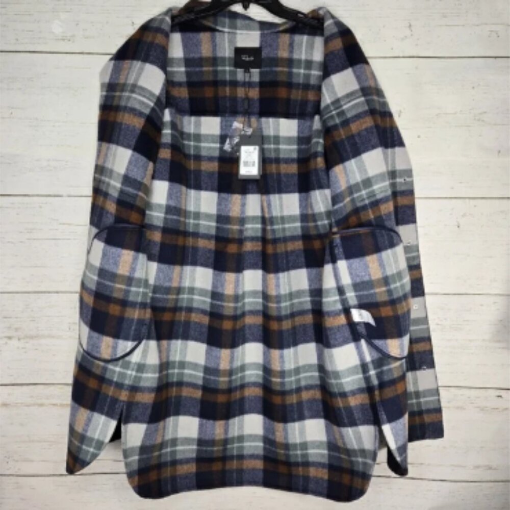 Rails Jaro Plaid Button Up Long Sleeve Coat